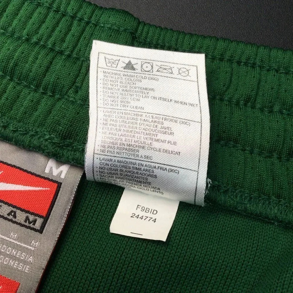 Vintage Nike Mens Green Team Fit Dry Pull On Snap Bottom Sweatpants Size Medium - Picture 5 of 10